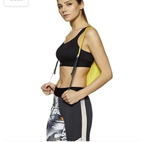 Under Armour Black Eclipse High Impact Sports Bra Hook And Loop Back Closure - Picture 4 of 16